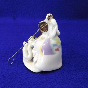 Small Hand Crafted Angel Ornament Folded Ceramic Signed